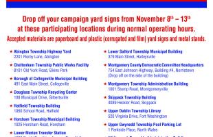 Montco Recycle Campaign Signs Flyer